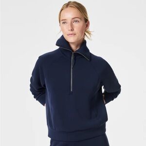 SPANX Midnight Blue High-Collar Jacket